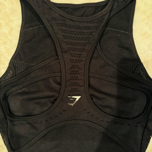 GYMSHARK FLAWLESS KNIT SPORTS BRA BLACK Small - Picture 7 of 10